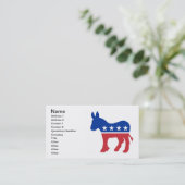 Democratische Donkey-Visitekaartjes Visitekaartje (Staand voorkant)