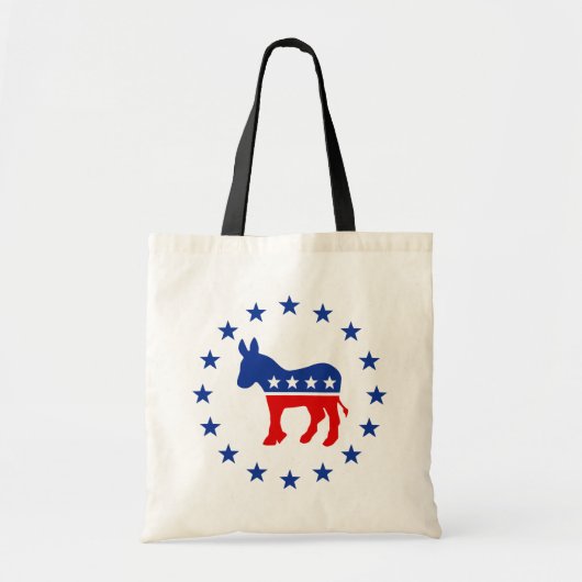 Democratische Ezel Boodschappentas Tote Bag (Voorkant)