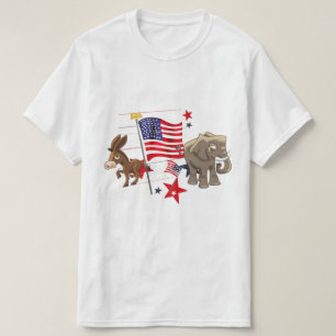 Democratische ezel en republikeinse olifant t-shirt