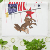 Democratische ezel en republikeinse olifant theedoek (Gevouwen)