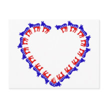 Democratische ezel in een hart