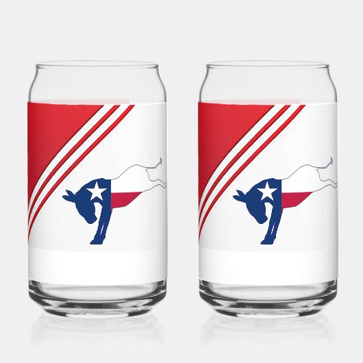 Democratische ezel kan glas (Achterkant)