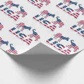 Democratische ezel Republikeinse olifantenpolitiek Cadeaupapier (Hoek)