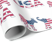 Democratische ezel Republikeinse olifantenpolitiek Cadeaupapier (Rol Hoek)