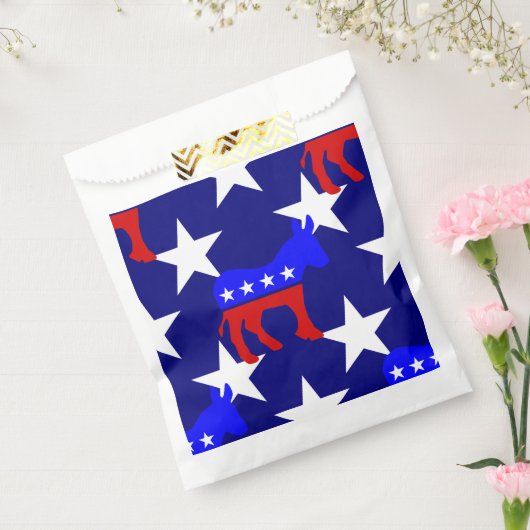 democratische ezelpolitiek verkiezingssterren bedankzakje (Gezegeld)