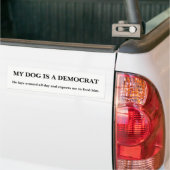 Democratische Hond Bumpersticker (Op Truck)