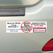 Democratische Ilhan Omar Democraat Edit JAAR Bumpersticker (Op auto)