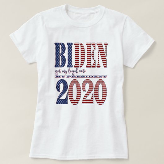 Democratische Joe Biden 2020 kreeg mijn stem Verki T-shirt (Design voorkant)
