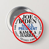 Democratische Joe Biden Kamala Harris Ronde Button 7,6 Cm (Voorkant /achterkant)