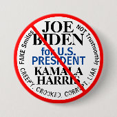 Democratische Joe Biden Kamala Harris Ronde Button 7,6 Cm (Voorkant)