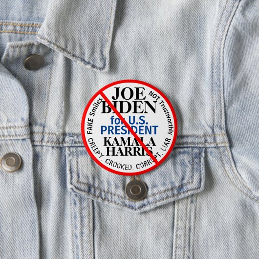 Democratische Joe Biden Kamala Harris Ronde Button 7,6 Cm (In situ)