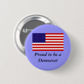 democratische knop ronde button 5,7 cm (Voorkant /achterkant)