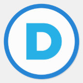 Democratische logo Sticker (Voorkant)