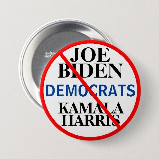 Democratische Partij Biden Harris Ronde Button 7,6 Cm (Voorkant /achterkant)