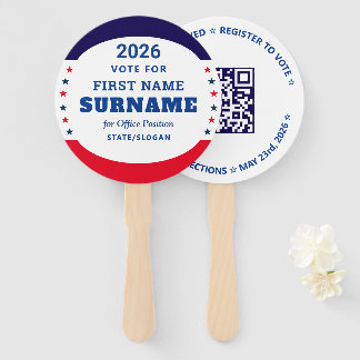 Democratische Partij Campagne Gepersonaliseerde QR Handwaaier
