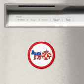 Democratische Partij Circus Donkey Magneet (Insitu (Vaatwasser))