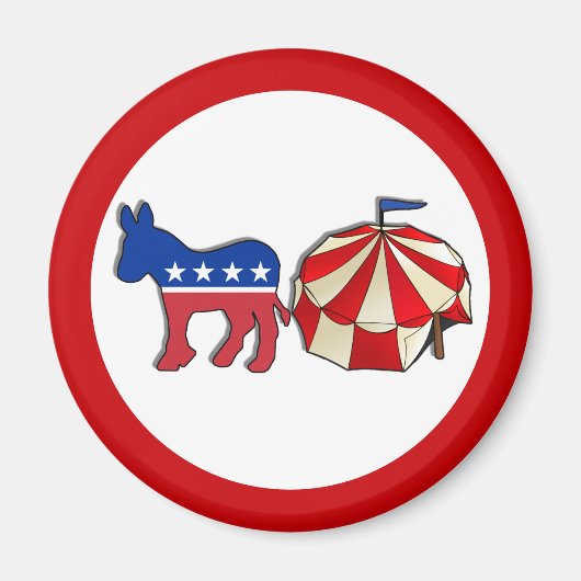 Democratische Partij Circus Donkey Magneet (Voorkant)