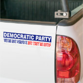 DEMOCRATISCHE PARTIJ. NIET PERFECT, MAAR ZE ZIJN N BUMPERSTICKER (Op Truck)