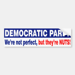 DEMOCRATISCHE PARTIJ. NIET PERFECT, MAAR ZE ZIJN N BUMPERSTICKER