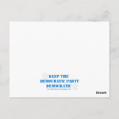 Democratische Partij of Boston Tea Party Briefkaart (Achterkant)