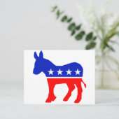 Democratische Partij Politiek Embleem (Donkey) Briefkaart (Staand voorkant)