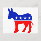 Democratische Partij Politiek Embleem (Donkey) Briefkaart (Voorkant)