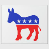 Democratische Partij Politiek Embleem (Donkey) Cadeaupapier (Vlak)