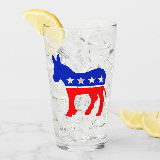 Democratische Partij Politiek Embleem (Donkey) Glas (Voorkant ijs)