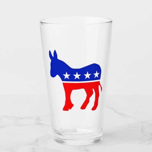 Democratische Partij Politiek Embleem (Donkey) Glas (Voorkant)