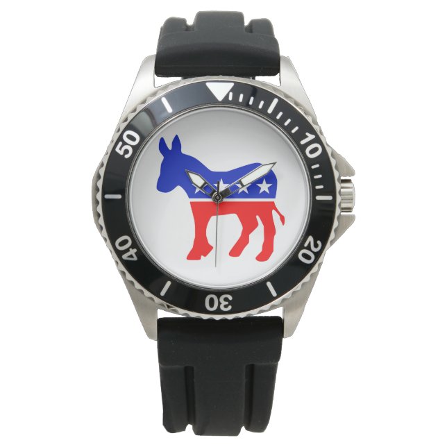 Democratische Partij Politiek Embleem (Donkey) Horloge (Voorkant)