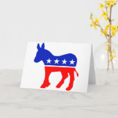 Democratische Partij Politiek Embleem (Donkey) Kaart (Gele Bloem)
