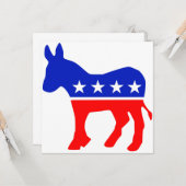 Democratische Partij Politiek Embleem (Donkey) Kaart (Voorkant / Achterkant in situ)