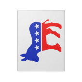 Democratische Partij Politiek Embleem (Donkey) Notitieblok (Linkerzijde)