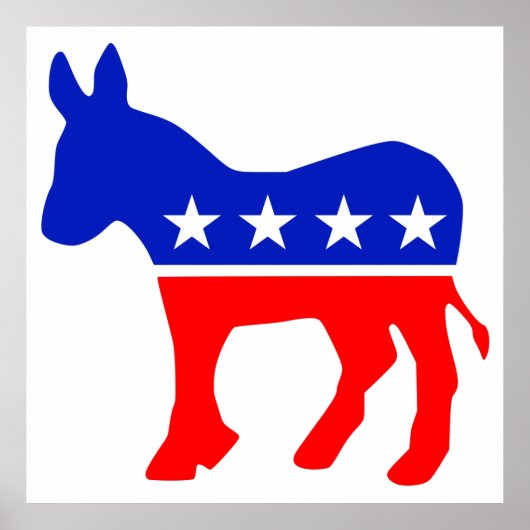 Democratische Partij Politiek Embleem (Donkey) Poster (Voorkant)