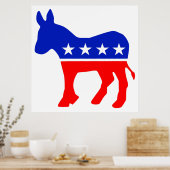 Democratische Partij Politiek Embleem (Donkey) Poster (Keuken)