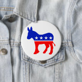 Democratische Partij Politiek Embleem (Donkey) Ronde Button 4,0 Cm (In situ)
