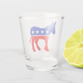 Democratische Partij Politiek Embleem (Donkey) Shot Glas (Achterkant)