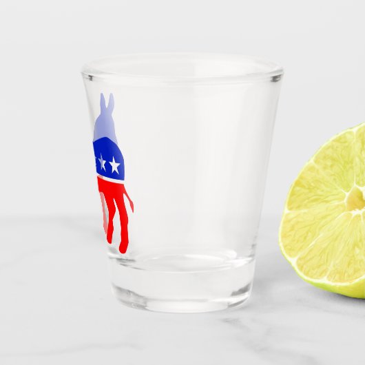 Democratische Partij Politiek Embleem (Donkey) Shot Glas (Rechts)