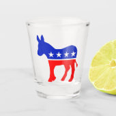 Democratische Partij Politiek Embleem (Donkey) Shot Glas (Voorkant)