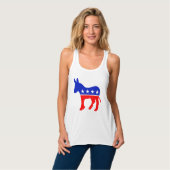 Democratische Partij Politiek Embleem (Donkey) Tanktop (Volledige Voorkant)