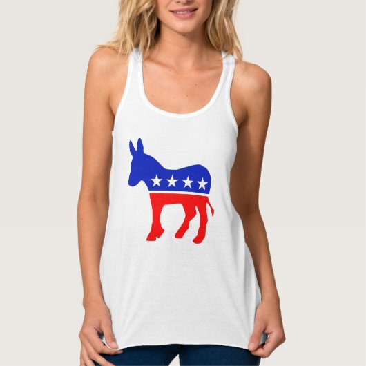 Democratische Partij Politiek Embleem (Donkey) Tanktop (Voorkant)