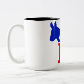 Democratische Partij Politiek Embleem (Donkey) Tweekleurige Koffiemok (Links)