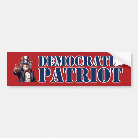 Democratische Patriot Bumpersticker (Voorkant)