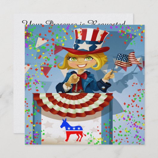 Democratische Patriottische Uitnodiging - srf (Voorkant / Achterkant)