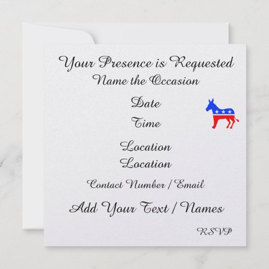 Democratische Patriottische Uitnodiging - srf (Achterkant)