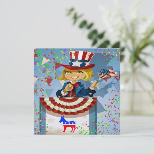 Democratische Patriottische Uitnodiging - srf (Staand voorkant)