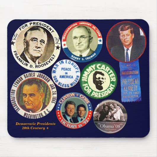 Democratische Presidenten - Mousepad Muismat (Voorkant)