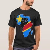 Democratische Republiek Congo Flag Pride Afrika ka T-shirt (Voorkant)