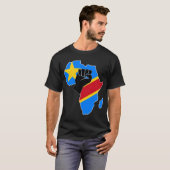 Democratische Republiek Congo Flag Pride Afrika ka T-shirt (Voorkant volledig)