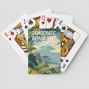 Democratische Republiek Congo Illustratie Pokerkaarten